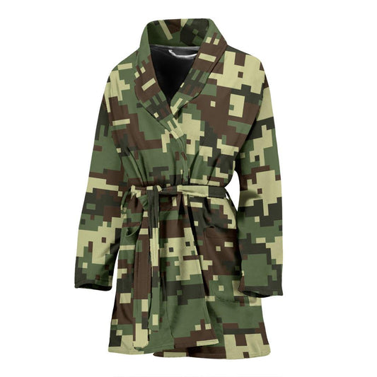 ACU Digital Army Camouflage Women Bath Robe-JTAMIGO.COM