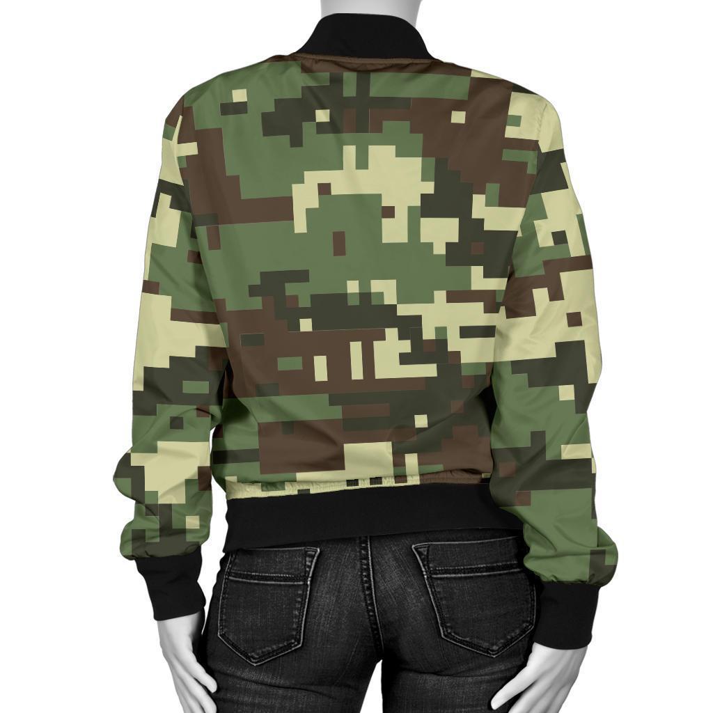 ACU Digital Army Camouflage Women Casual Bomber Jacket