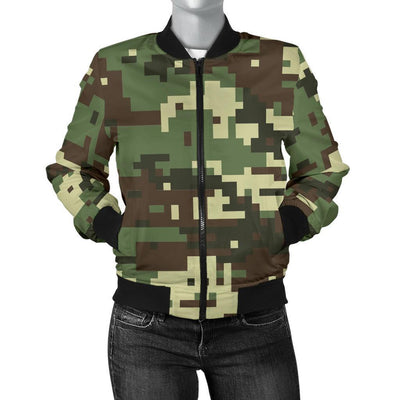 ACU Digital Army Camouflage Women Casual Bomber Jacket
