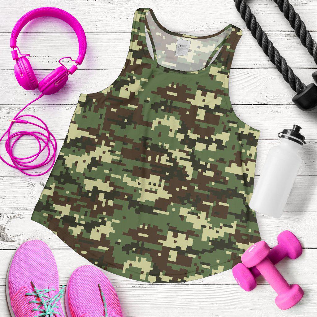 ACU Digital Army Camouflage Women Racerback Tank Top