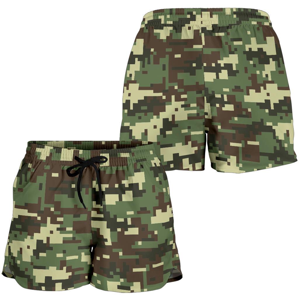 ACU Digital Army Camouflage Women Shorts-JTAMIGO.COM