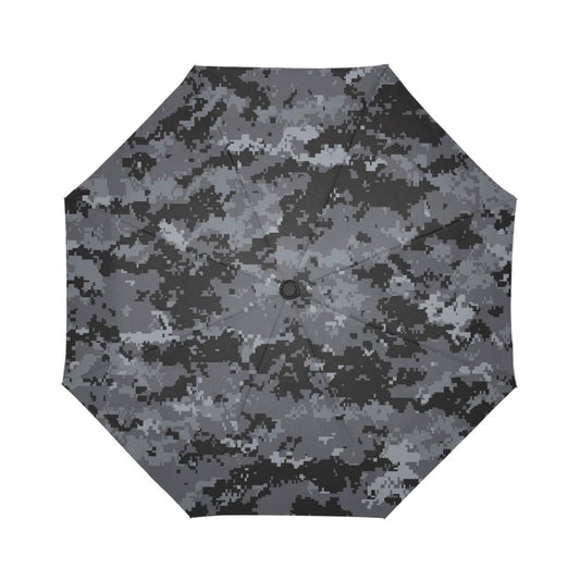 ACU Digital Black Camouflage Automatic Foldable Umbrella
