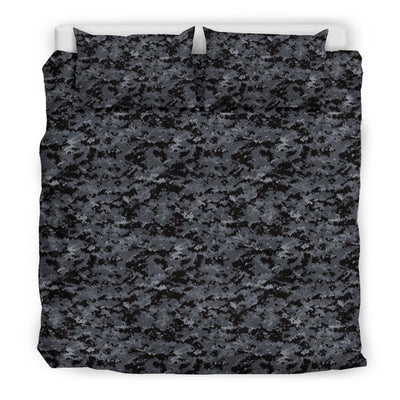ACU Digital Black Camouflage Duvet Cover Bedding Set