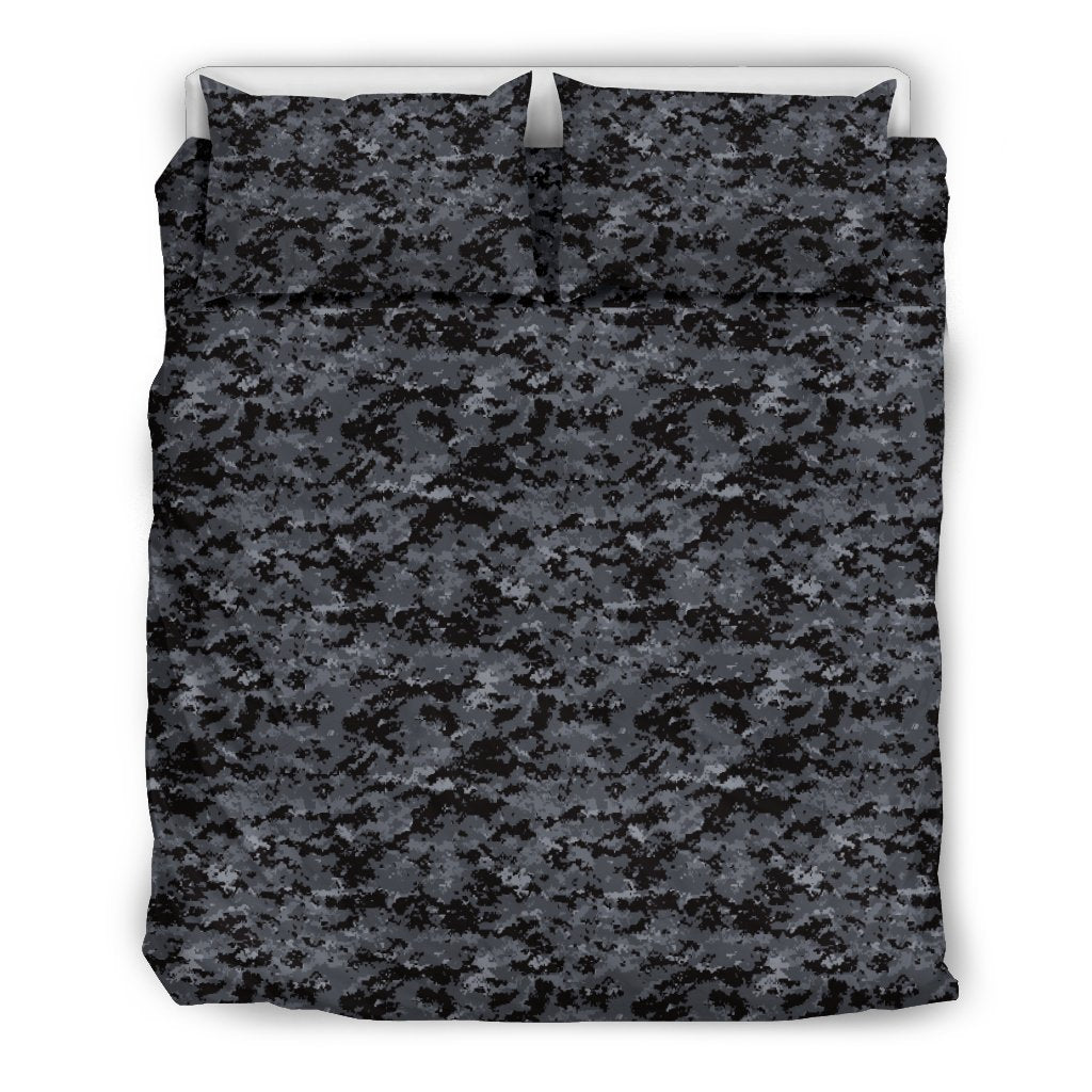 ACU Digital Black Camouflage Duvet Cover Bedding Set