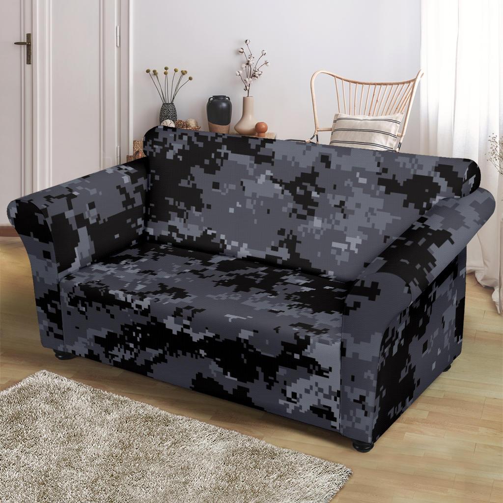ACU Digital Black Camouflage Loveseat Slipcover-JTAMIGO.COM