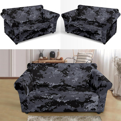 ACU Digital Black Camouflage Loveseat Slipcover-JTAMIGO.COM