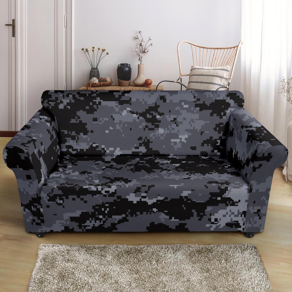 ACU Digital Black Camouflage Loveseat Slipcover-JTAMIGO.COM