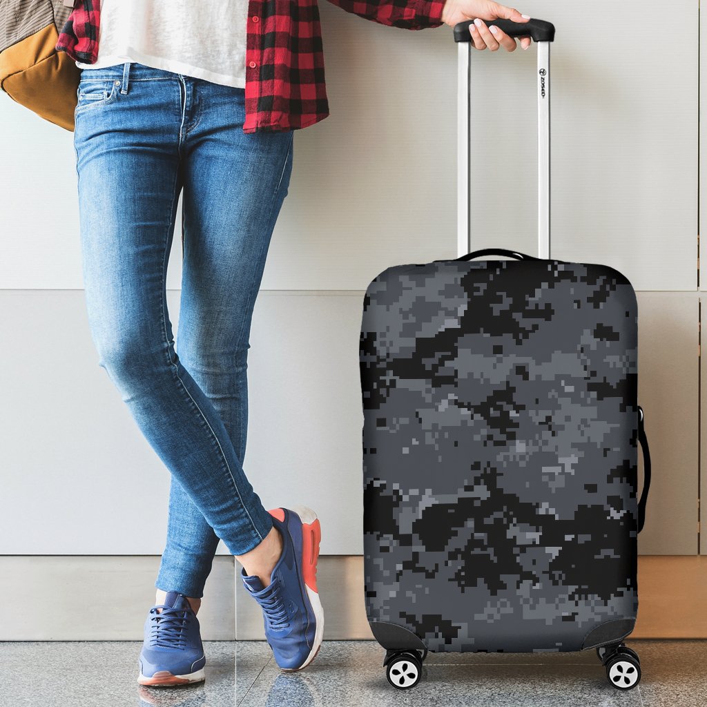 ACU Digital Black Camouflage Luggage Cover Protector