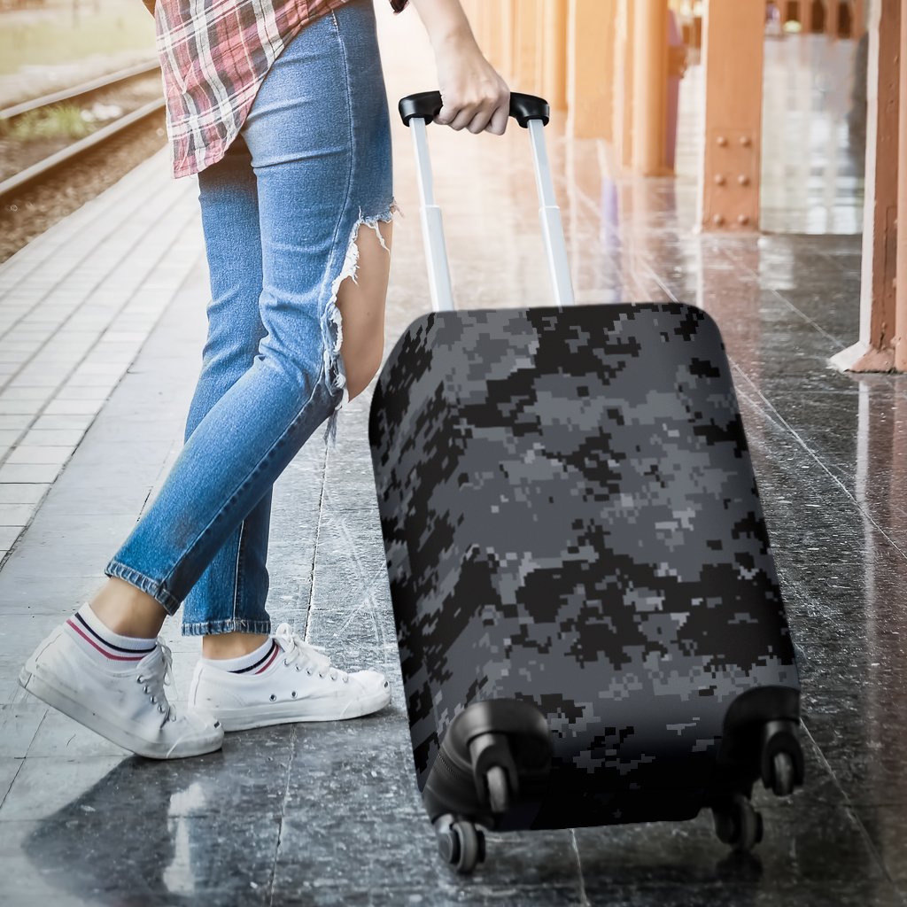 ACU Digital Black Camouflage Luggage Cover Protector