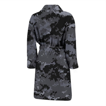 ACU Digital Black Camouflage Men Bath Robe-JTAMIGO.COM