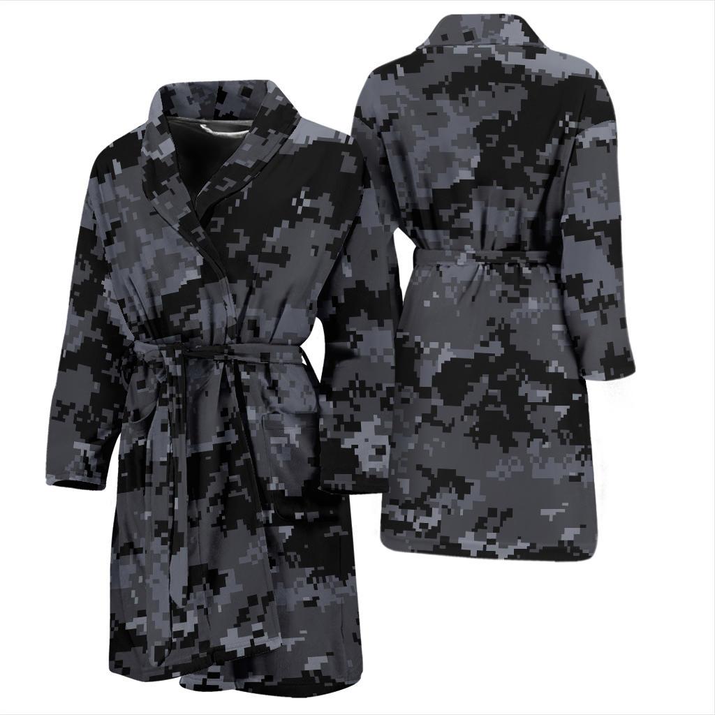 ACU Digital Black Camouflage Men Bath Robe-JTAMIGO.COM