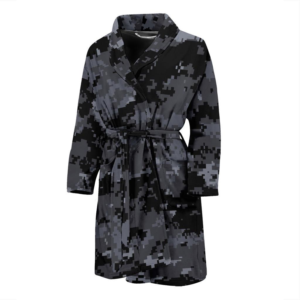 ACU Digital Black Camouflage Men Bath Robe-JTAMIGO.COM
