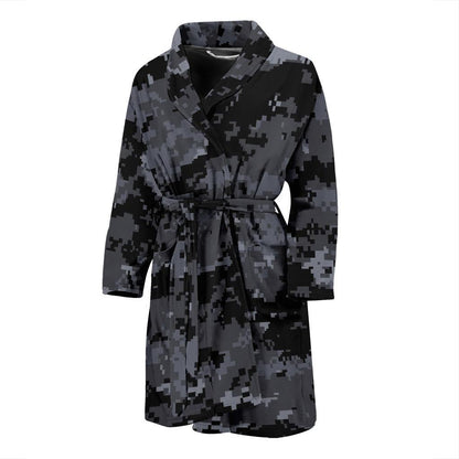 ACU Digital Black Camouflage Men Bath Robe-JTAMIGO.COM