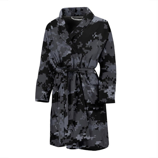 ACU Digital Black Camouflage Men Bath Robe-JTAMIGO.COM