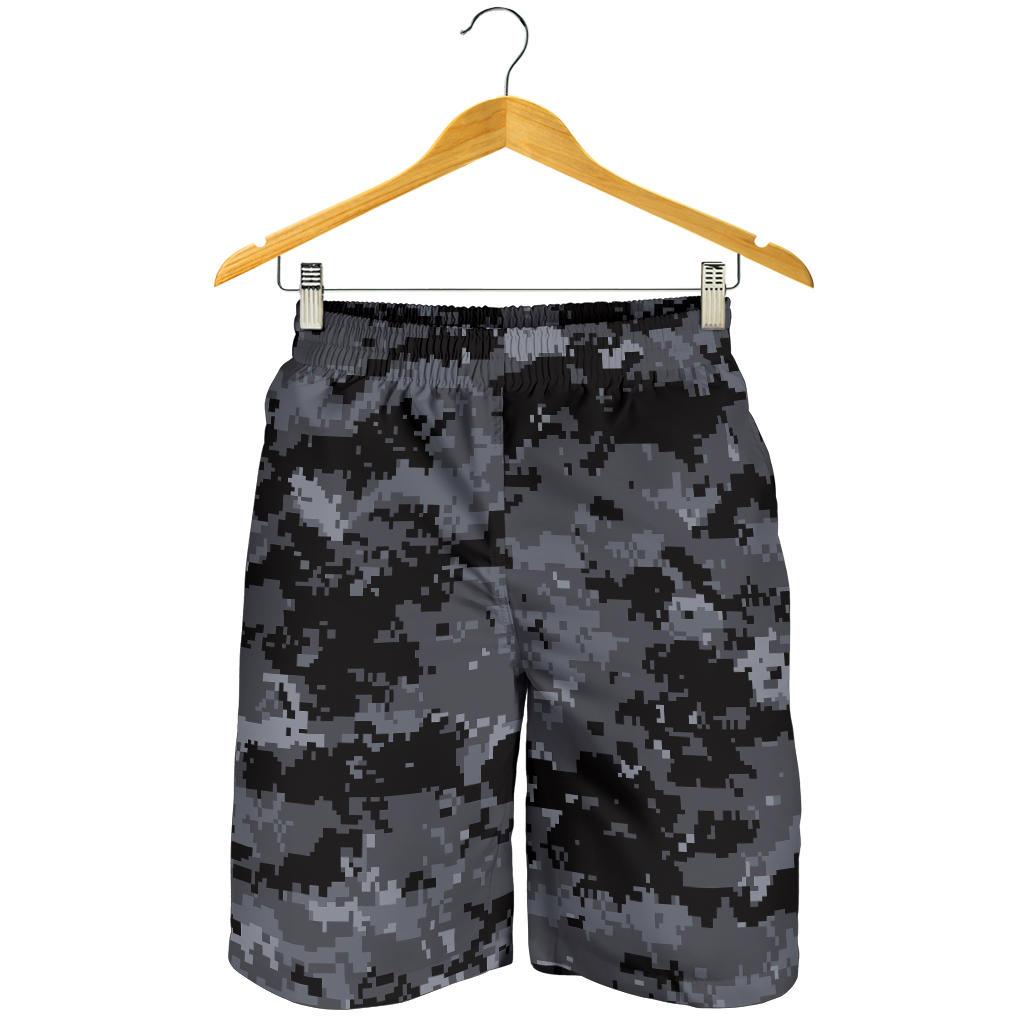 ACU Digital Black Camouflage Mens Shorts-JTAMIGO.COM
