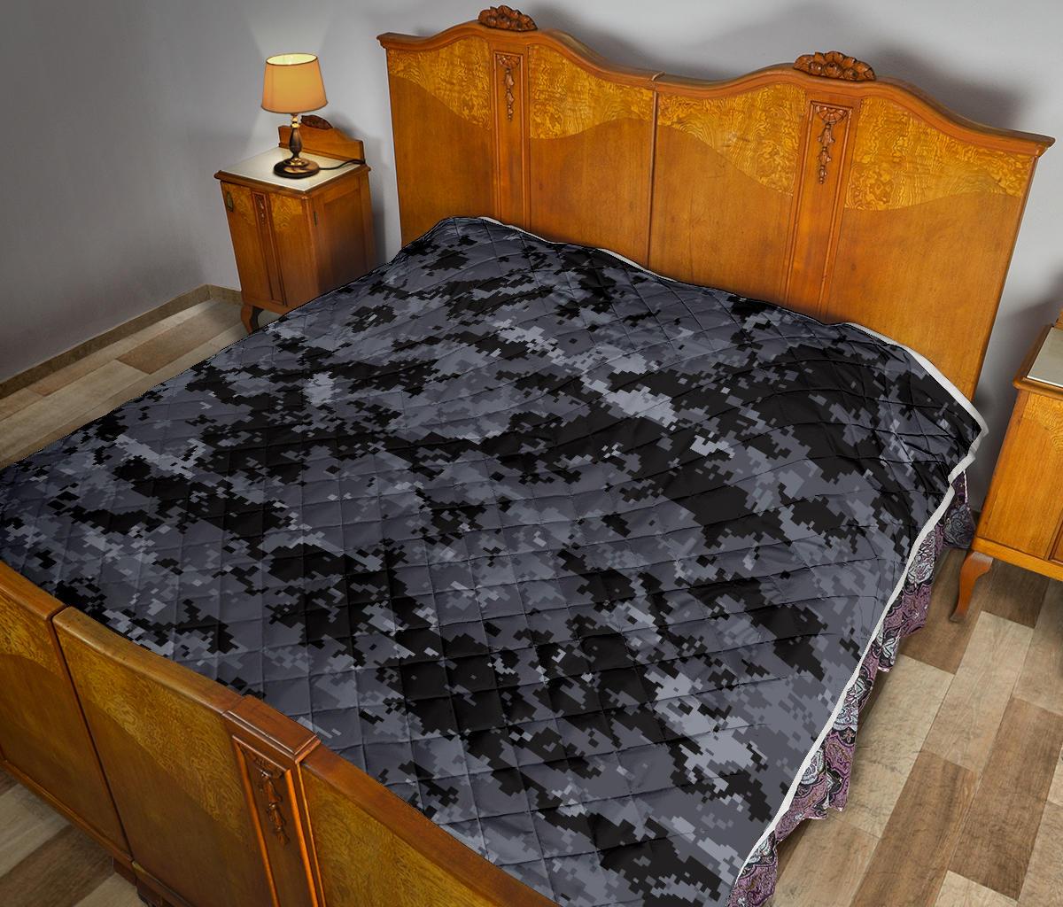 ACU Digital Black Camouflage Premium Quilt-JTAMIGO.COM