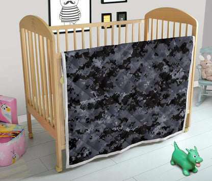ACU Digital Black Camouflage Premium Quilt-JTAMIGO.COM