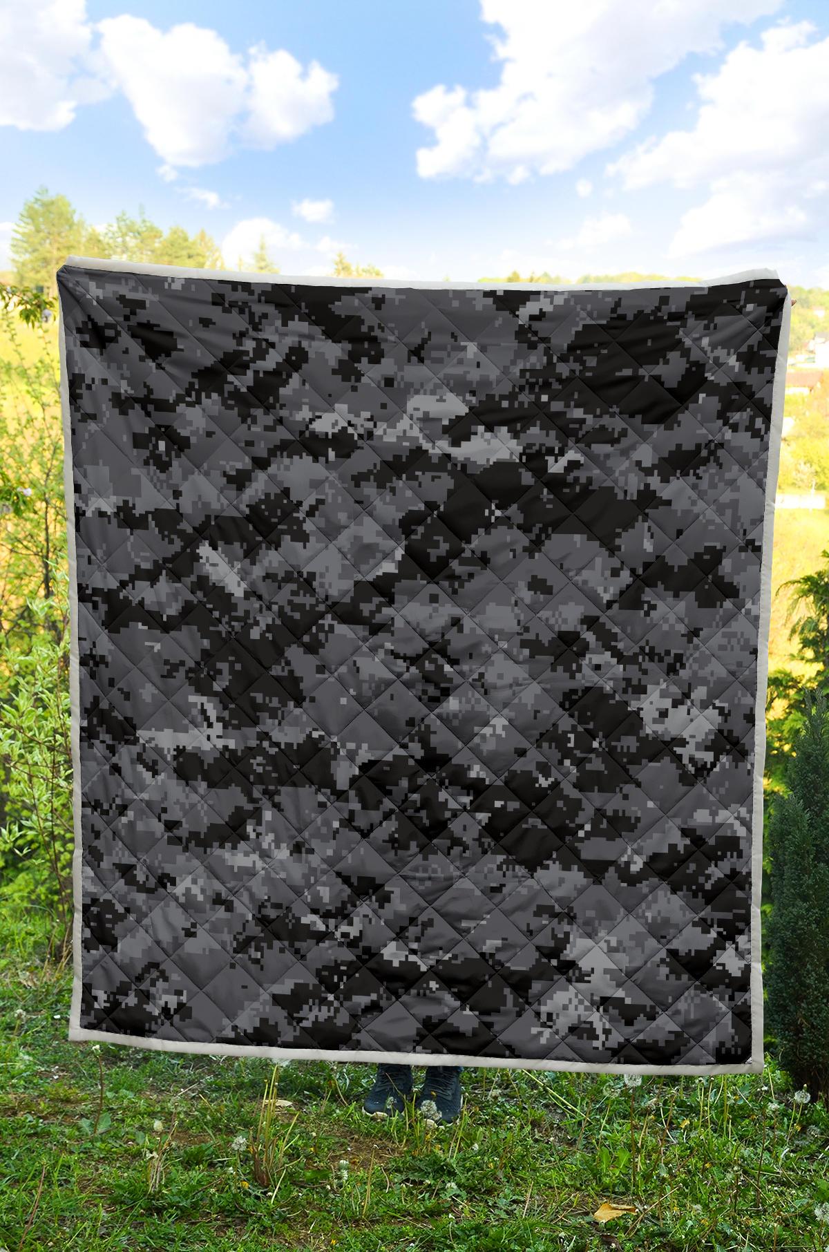 ACU Digital Black Camouflage Premium Quilt-JTAMIGO.COM
