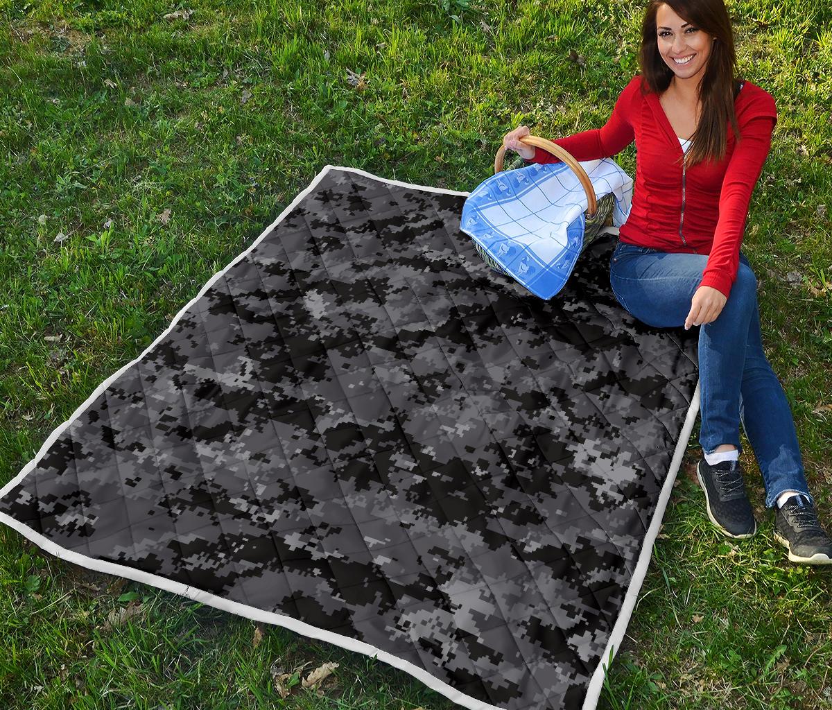 ACU Digital Black Camouflage Premium Quilt-JTAMIGO.COM