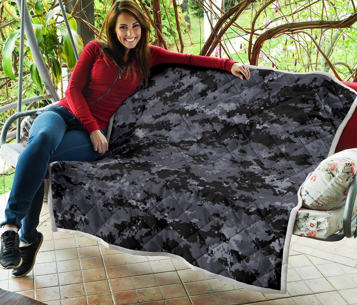 ACU Digital Black Camouflage Premium Quilt-JTAMIGO.COM