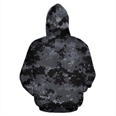 ACU Digital Black Camouflage Pullover Hoodie