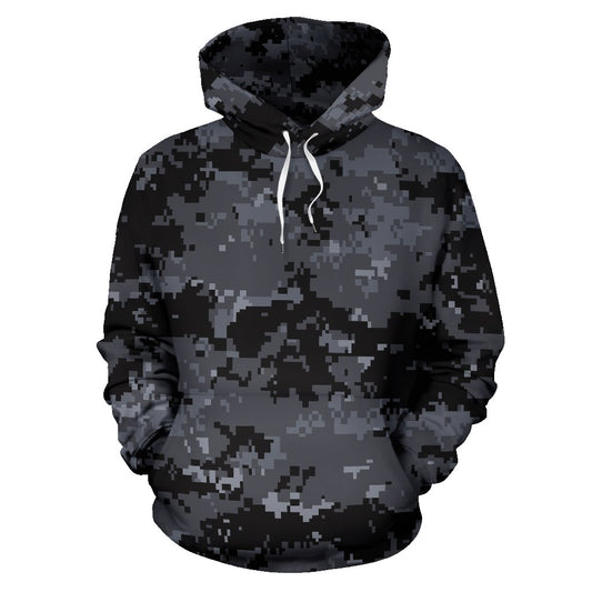 ACU Digital Black Camouflage Pullover Hoodie