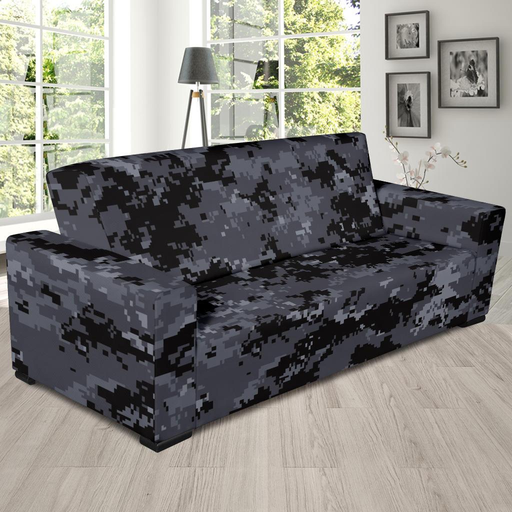 ACU Digital Black Camouflage Sofa Slipcover-JTAMIGO.COM