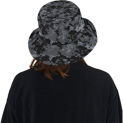 ACU Digital Black Camouflage Unisex Bucket Hat