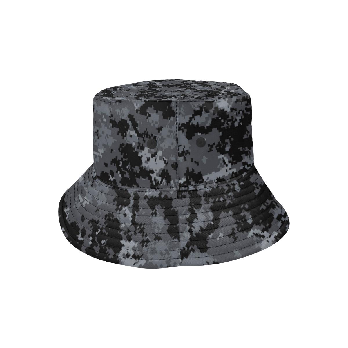 ACU Digital Black Camouflage Unisex Bucket Hat