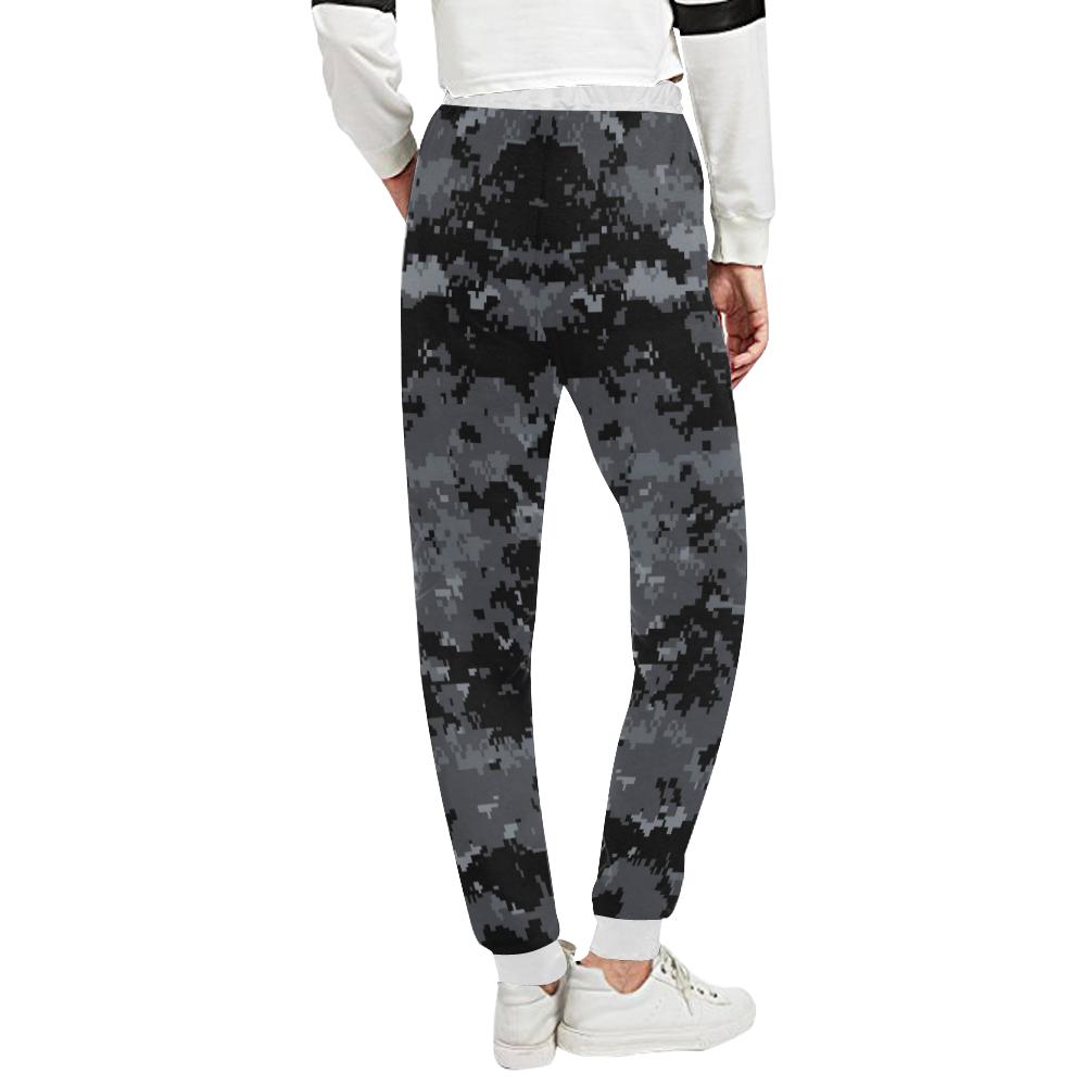 ACU Digital Black Camouflage Unisex Casual Sweatpants (Model L11)-JTAMIGO.COM