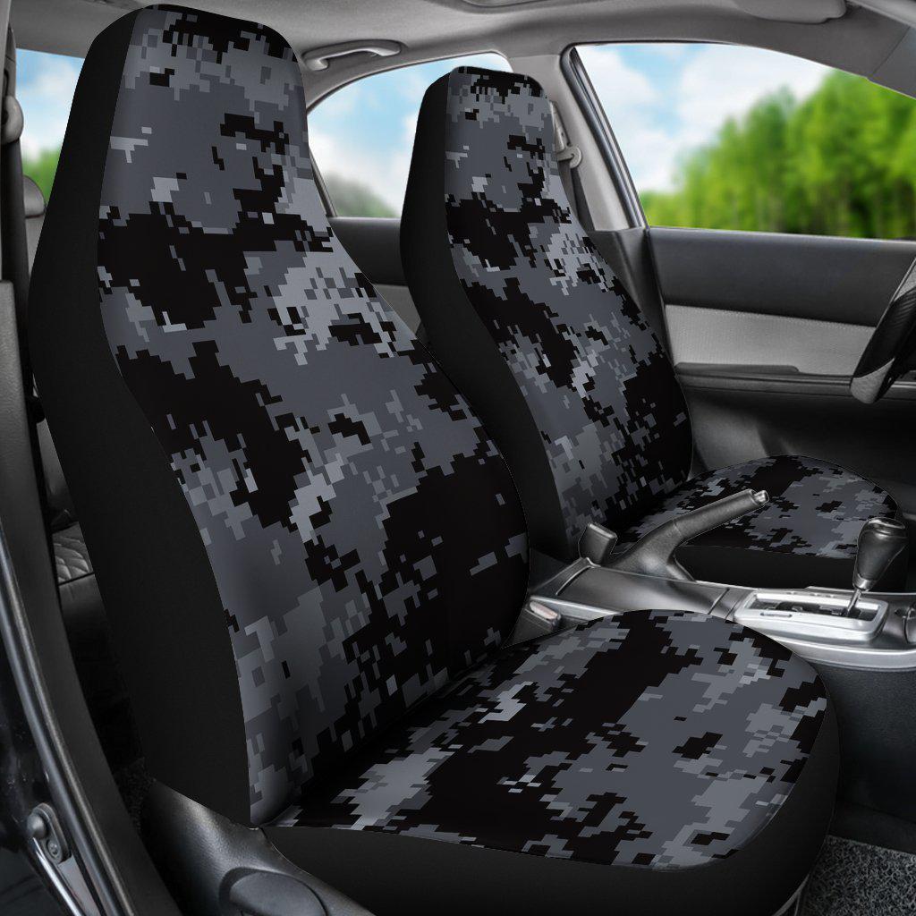 ACU Digital Black Camouflage Universal Fit Car Seat Covers