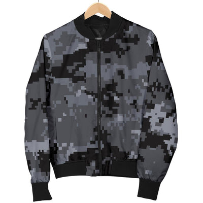ACU Digital Black Camouflage Women Casual Bomber Jacket