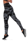 ACU Digital Black Camouflage Women Leggings