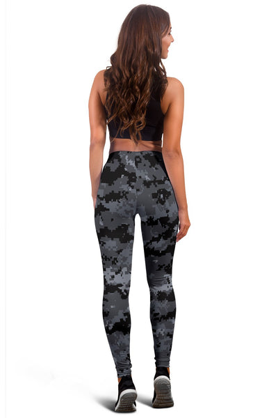 ACU Digital Black Camouflage Women Leggings