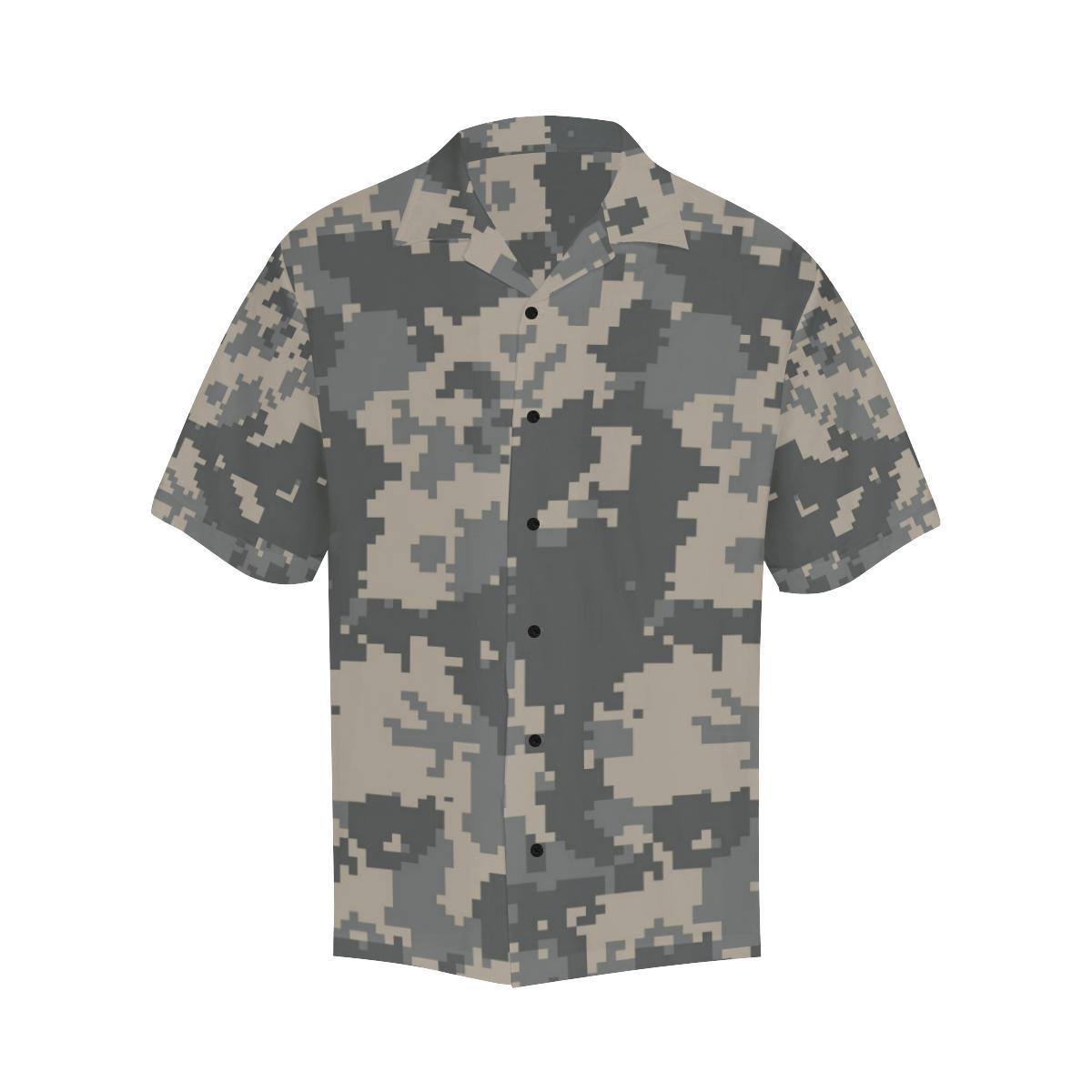 ACU Digital Camouflage Men Aloha Hawaiian Shirt