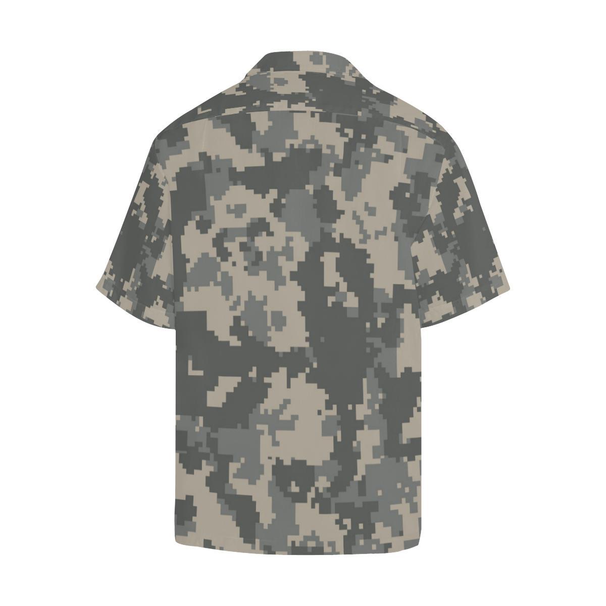 ACU Digital Camouflage Men Aloha Hawaiian Shirt