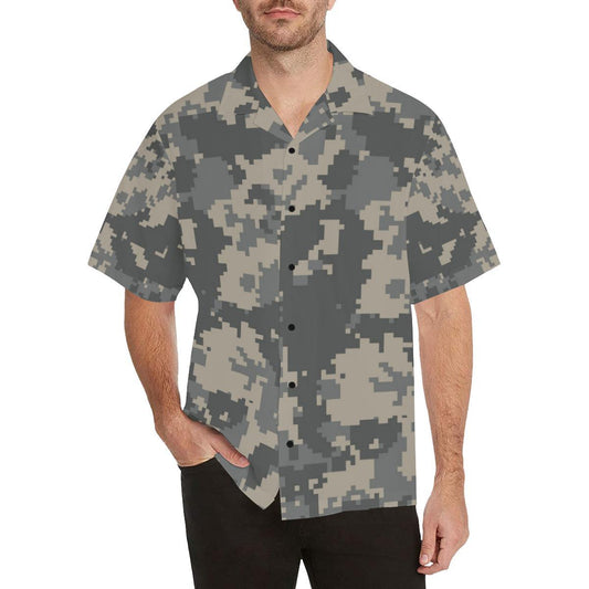ACU Digital Camouflage Men Aloha Hawaiian Shirt