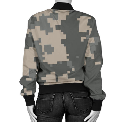 ACU Digital Camouflage Women Casual Bomber Jacket