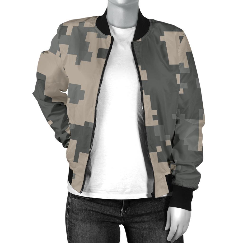 ACU Digital Camouflage Women Casual Bomber Jacket