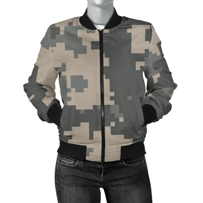 ACU Digital Camouflage Women Casual Bomber Jacket