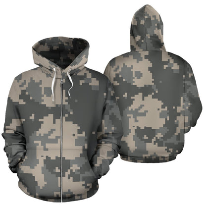 ACU Digital Camouflage Zip Up Hoodie