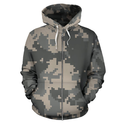 ACU Digital Camouflage Zip Up Hoodie