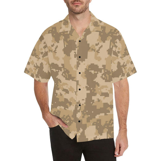 ACU Digital Desert Camouflage Men Aloha Hawaiian Shirt