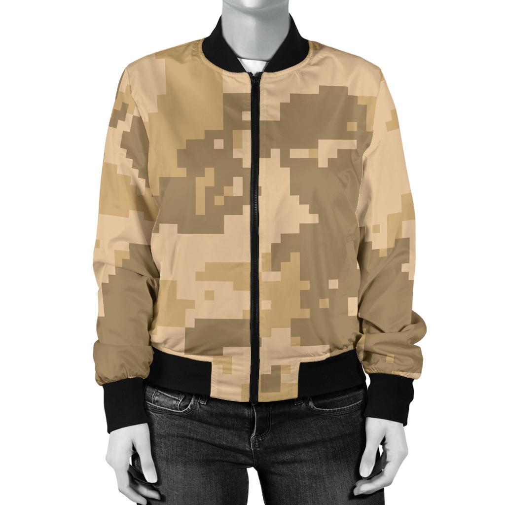 ACU Digital Desert Camouflage Women Casual Bomber Jacket
