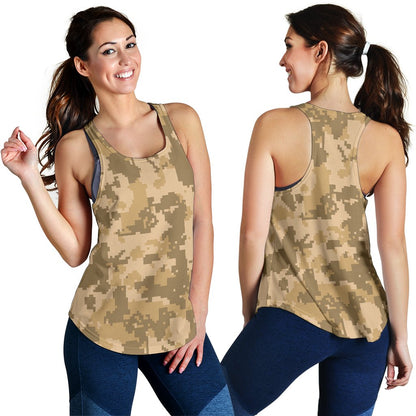 ACU Digital Desert Camouflage Women Racerback Tank Top
