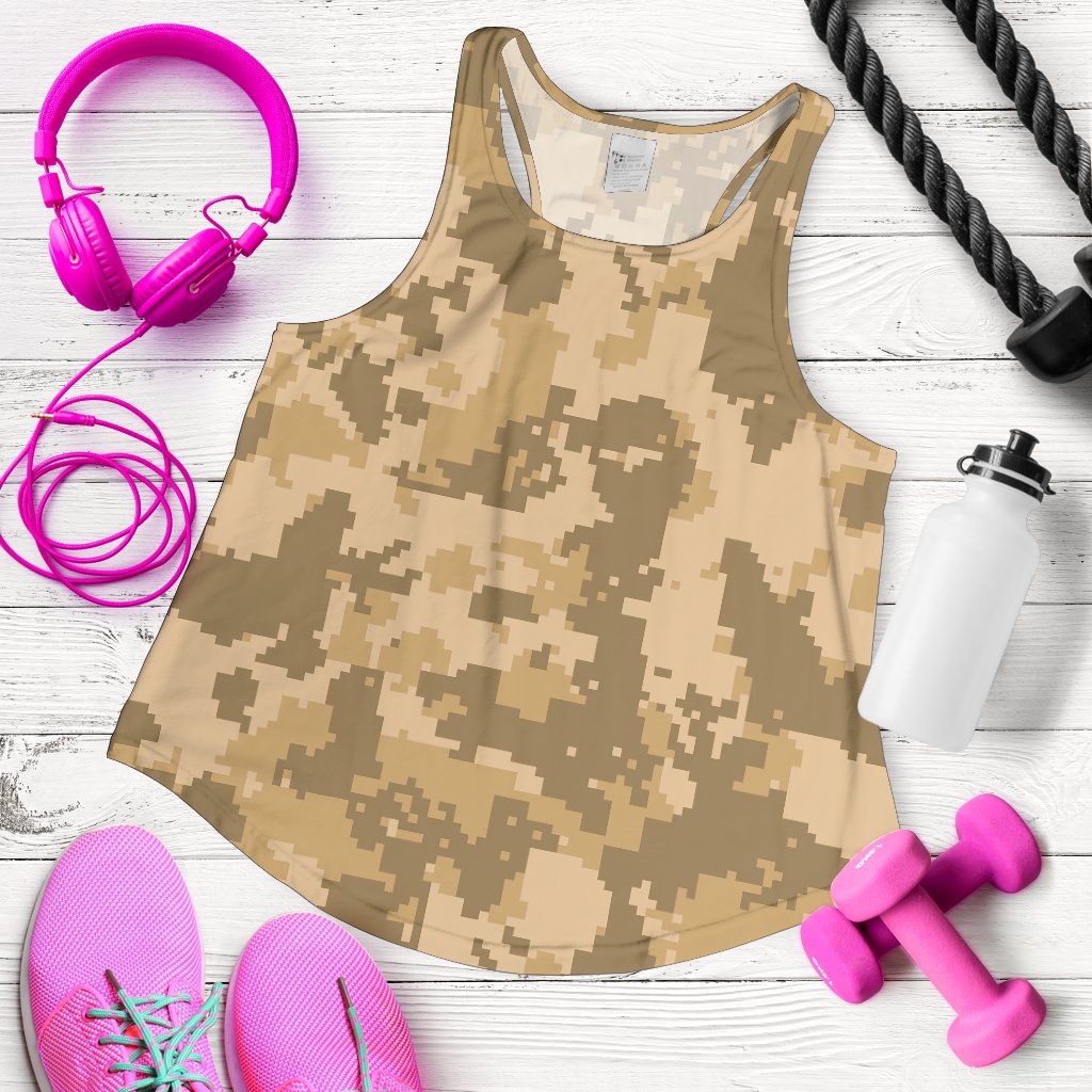 ACU Digital Desert Camouflage Women Racerback Tank Top