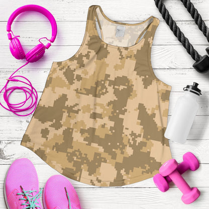 ACU Digital Desert Camouflage Women Racerback Tank Top