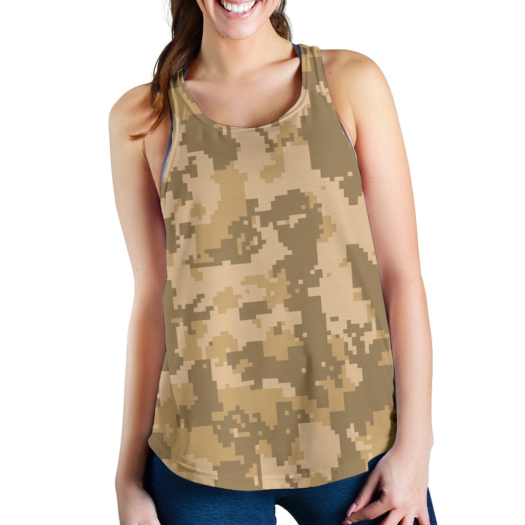 ACU Digital Desert Camouflage Women Racerback Tank Top