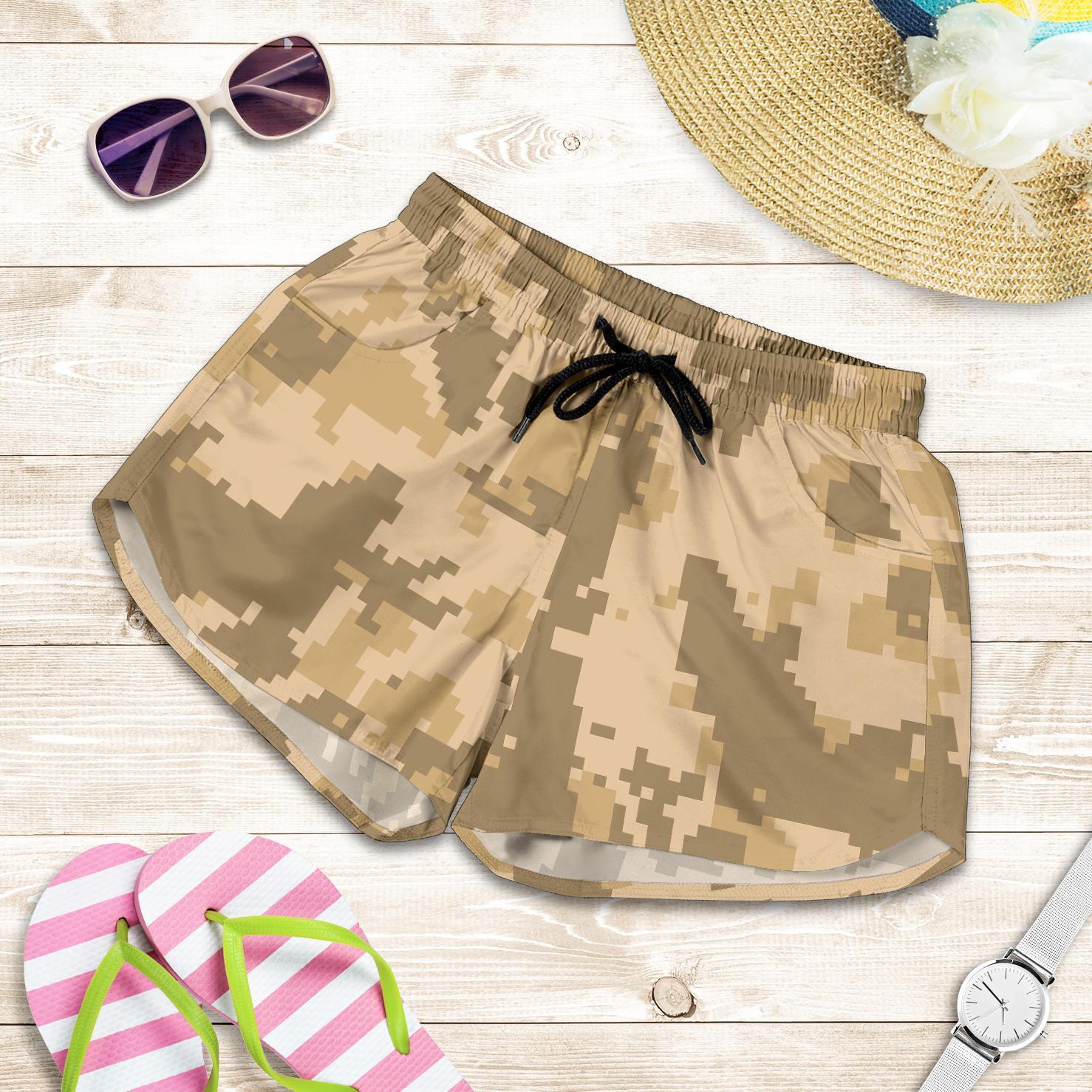 ACU Digital Desert Camouflage Women Shorts-JTAMIGO.COM