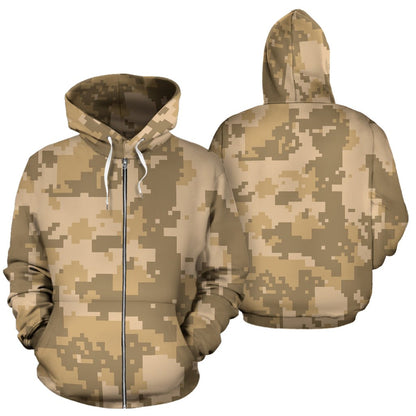 ACU Digital Desert Camouflage Zip Up Hoodie